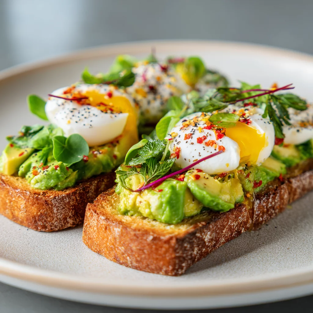 Avocado Poached Egg Toasts