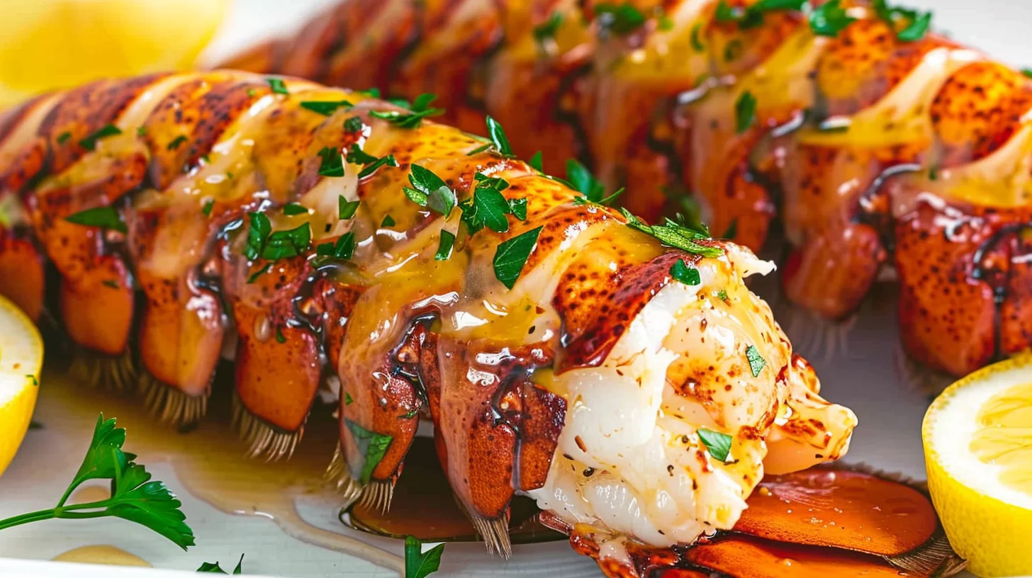 Broiled Garlic Butter Lobster Tails
