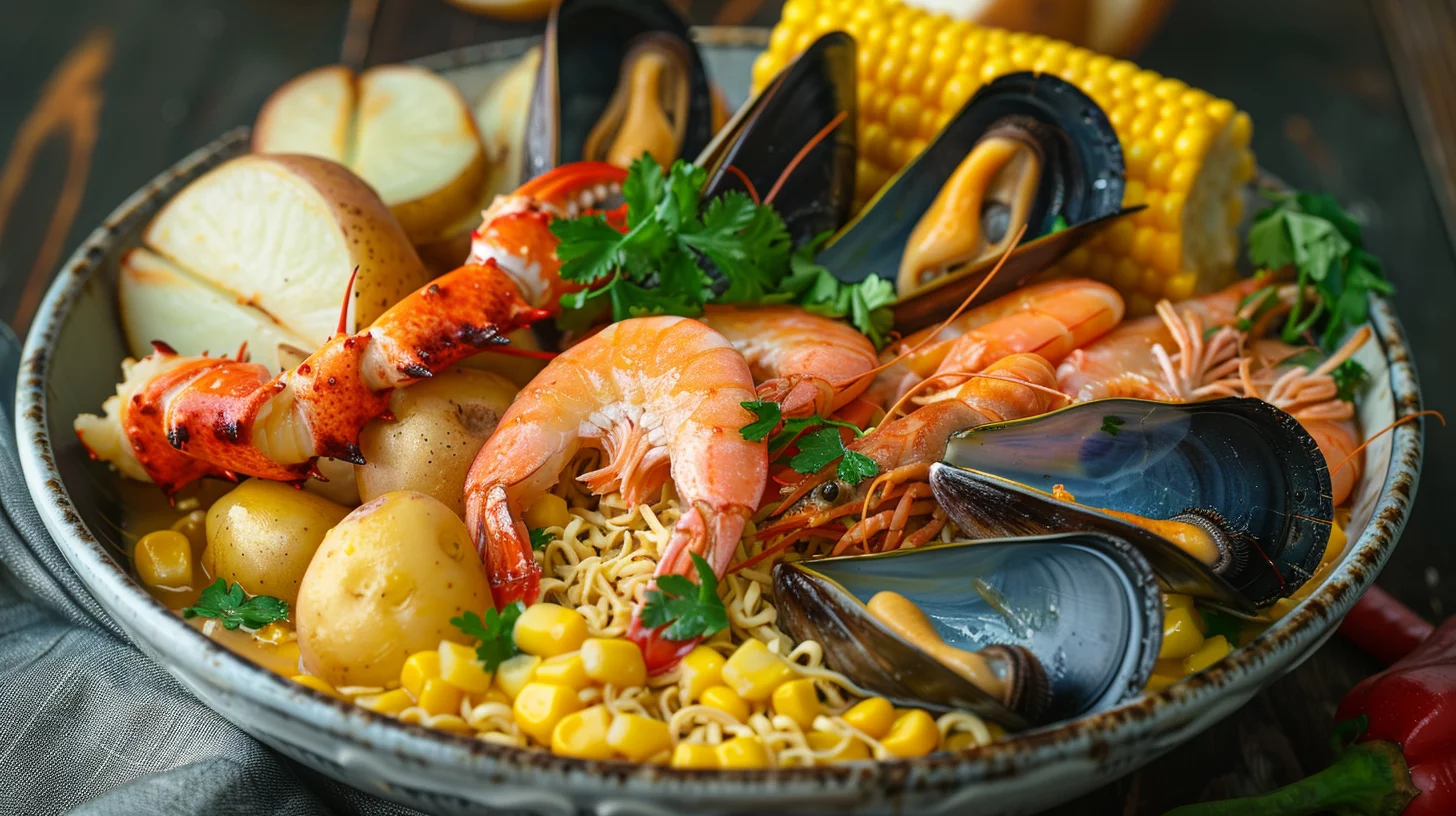 Cajun Seafood Boil Ramen Bowl