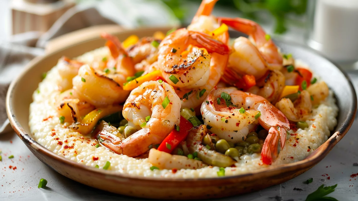 Cheesy Shrimp and Grits Skillet Bomb