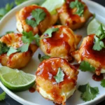 Crab Rangoon Cheesecake Bites With Sweet Chili Glaze
