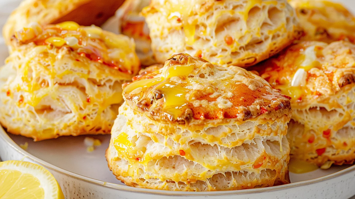 Crab-stuffed Cheddar Bay Biscuits With Tangy Lemon Butter