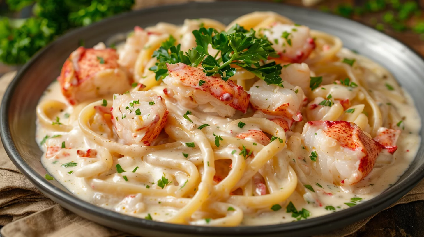 Creamy Lobster Alfredo Linguine