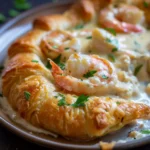 Creamy Shrimp and Crab Alfredo Crescent Bake