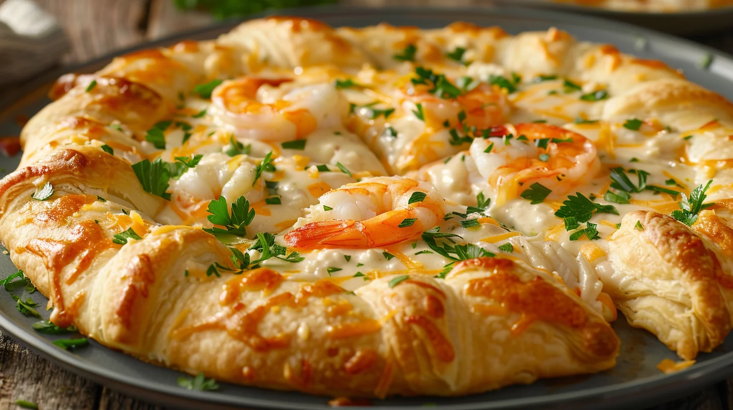 Creamy Shrimp and Crab Alfredo Crescent Bake