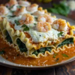 Creamy Shrimp and Spinach Lasagna Rolls
