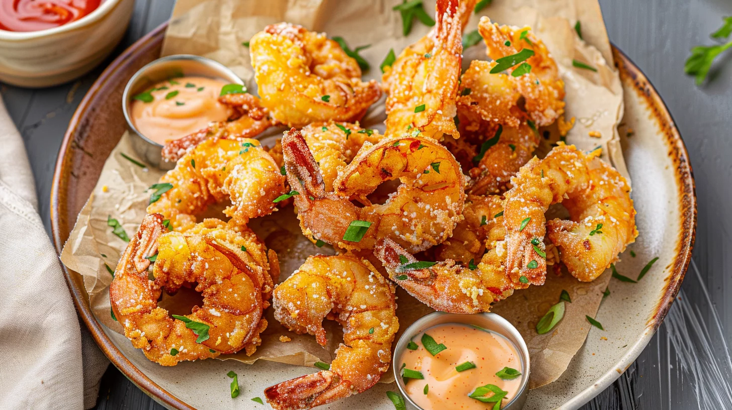 Crispy Air-fried Shrimp With Homemade Sriracha Mayo