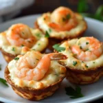 Crispy Shrimp Alfredo-stuffed Cheese Crust Poppers