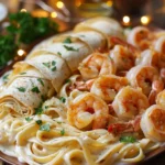 Deep-fried Shrimp Alfredo Burrito Bites