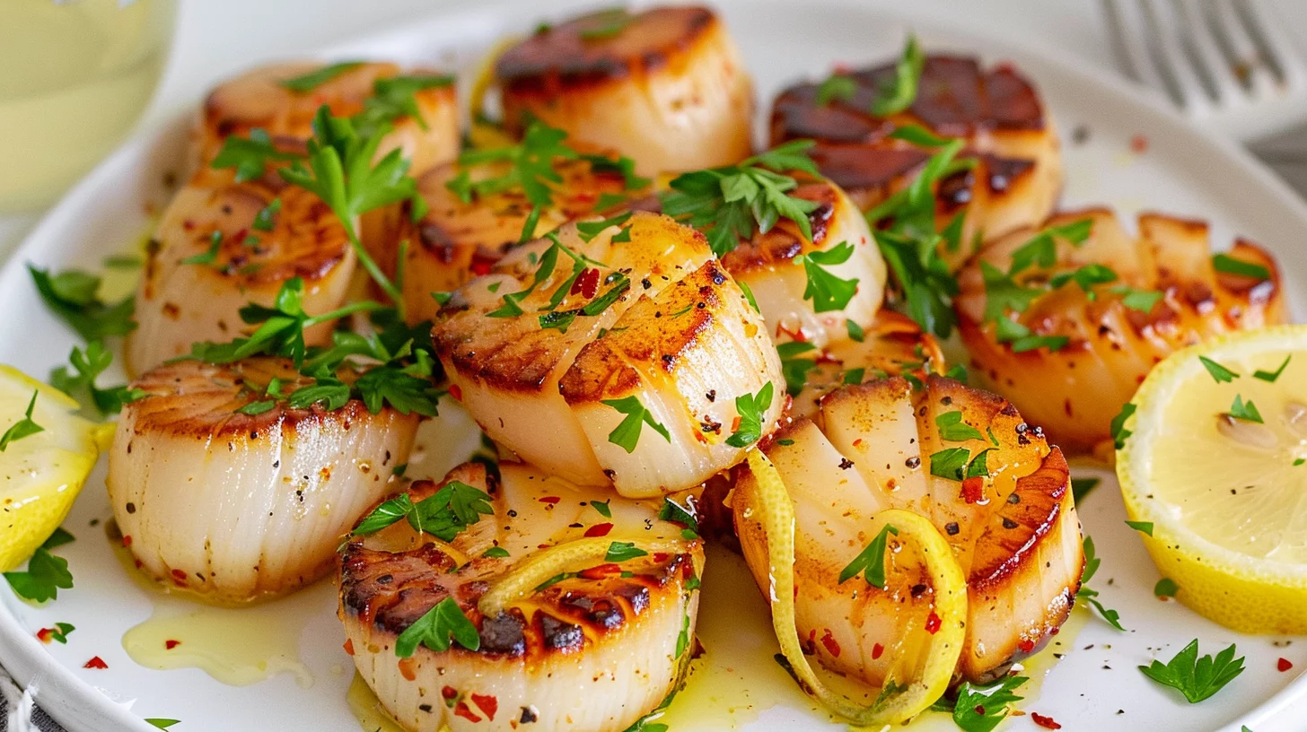 Garlic Air Fried Scallops