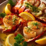 Garlic Butter Lobster and Scallop Platter