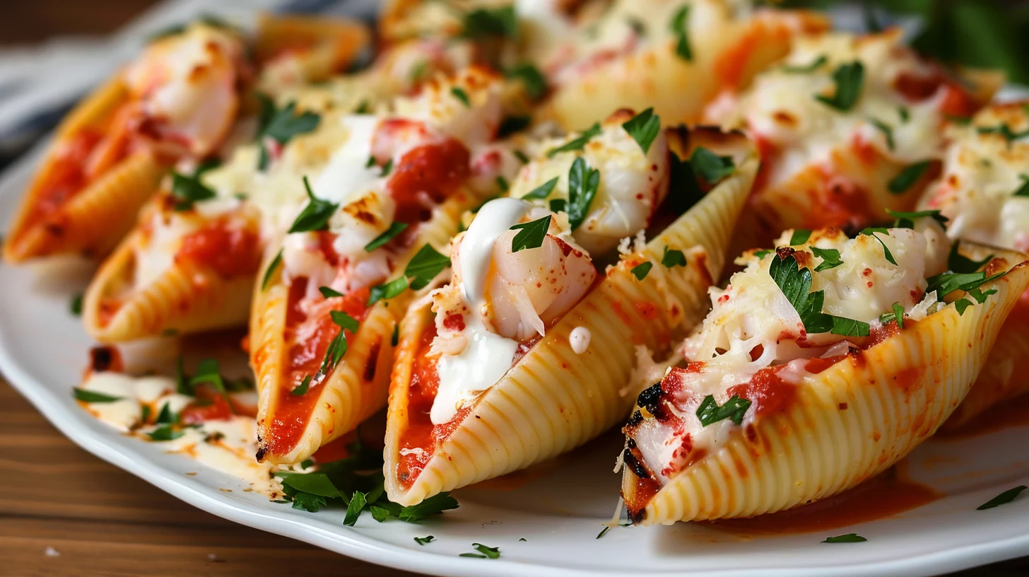 Garlic Butter Lobster Stuffed Shells