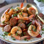 Garlic Butter Shrimp and Sausage Stir-fry