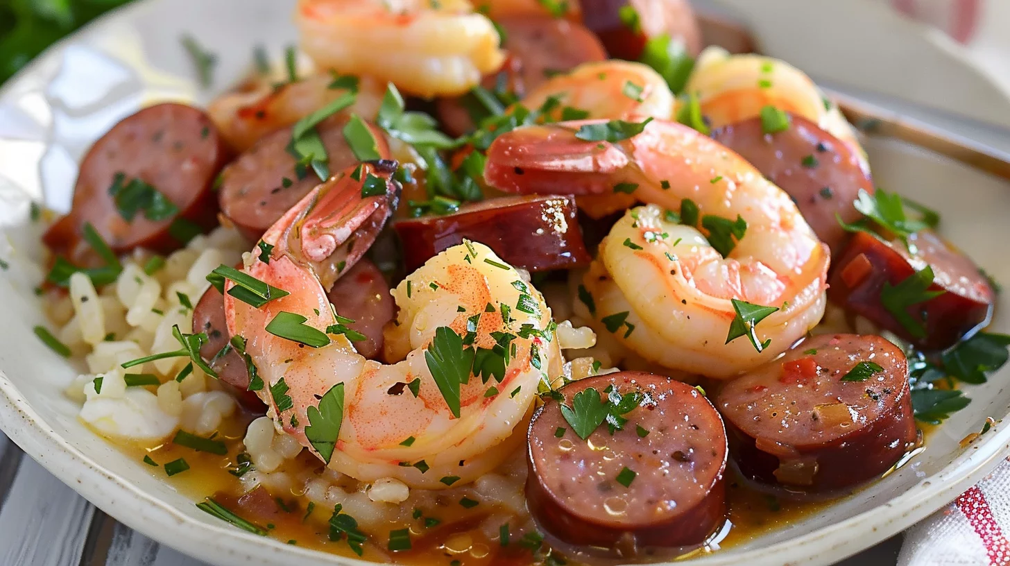 Garlic Butter Shrimp and Sausage Stir-fry