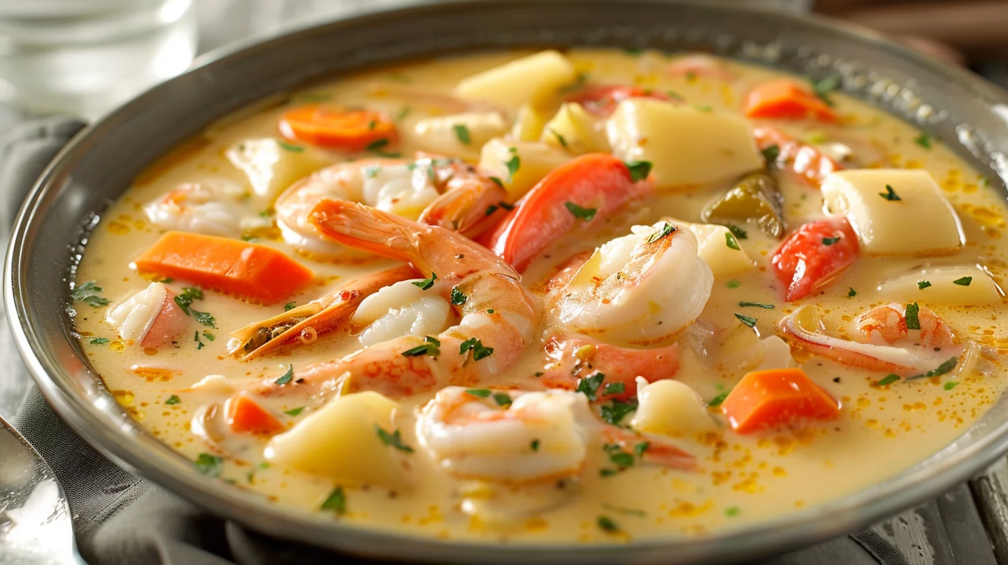 Golden Seafood Cream Stew