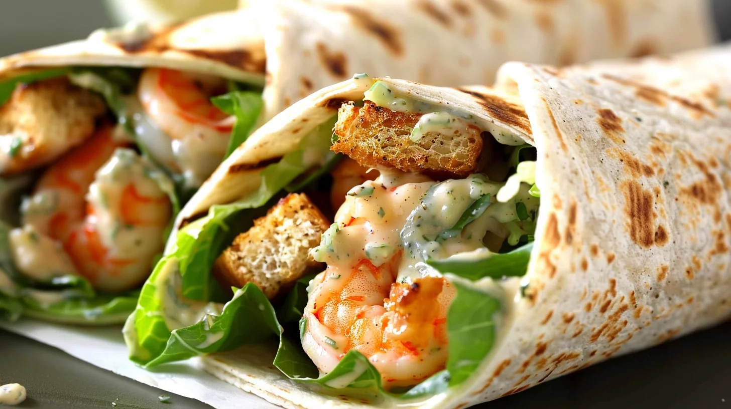 Grilled Shrimp Caesar Wraps