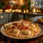 Lobster Ravioli With Creamy Tomato Sauce