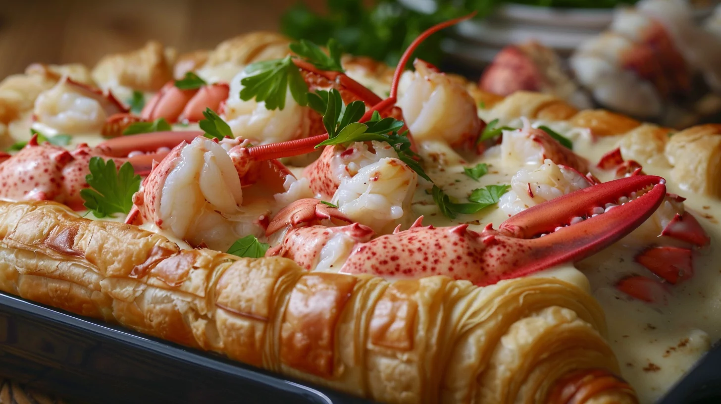 Lobster Thermidor Stuffed Croissant Casserole