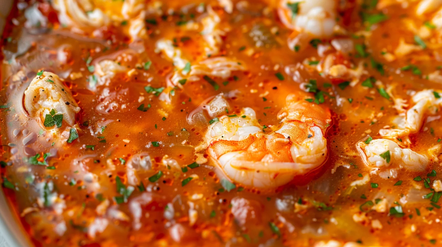 Seafood Bisque With Crab Shrimp and Lobster