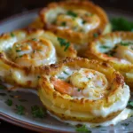 Shrimp Alfredo Bomb-stuffed Hash Brown Rings