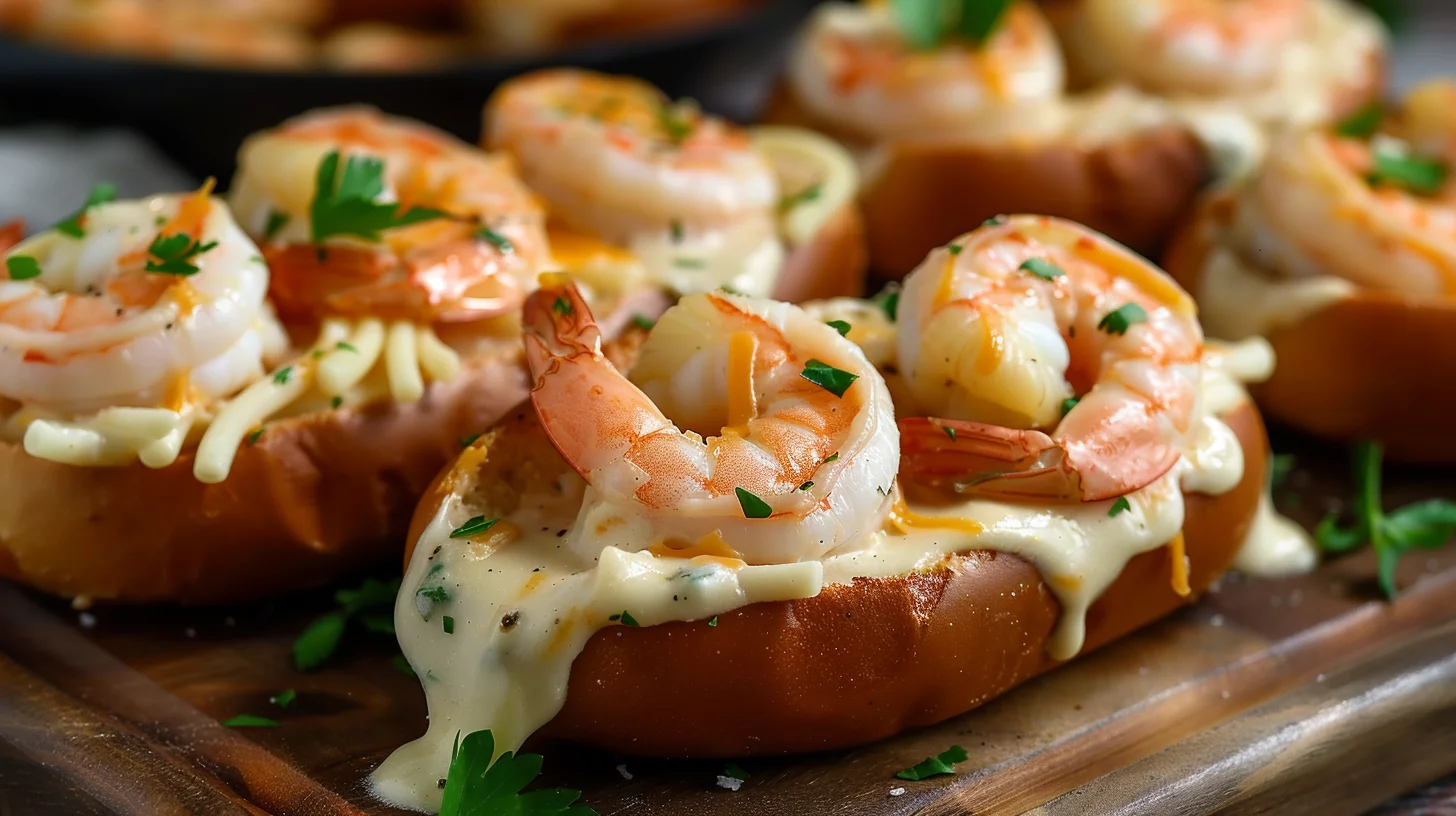 Shrimp Alfredo Cheddar Bomb Dogs