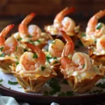 Shrimp Alfredo Cheddar Nacho Bomb Cups