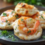 Shrimp Alfredo Garlic Biscuit Pockets With Melty Center