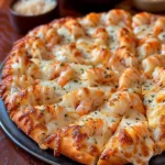 Shrimp Alfredo Pizza Twists With Garlic Cream Core