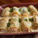 Shrimp and Crab Alfredo Lasagna Roll-ups