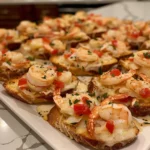 Shrimp and Crab Crostini Bomb Nachos