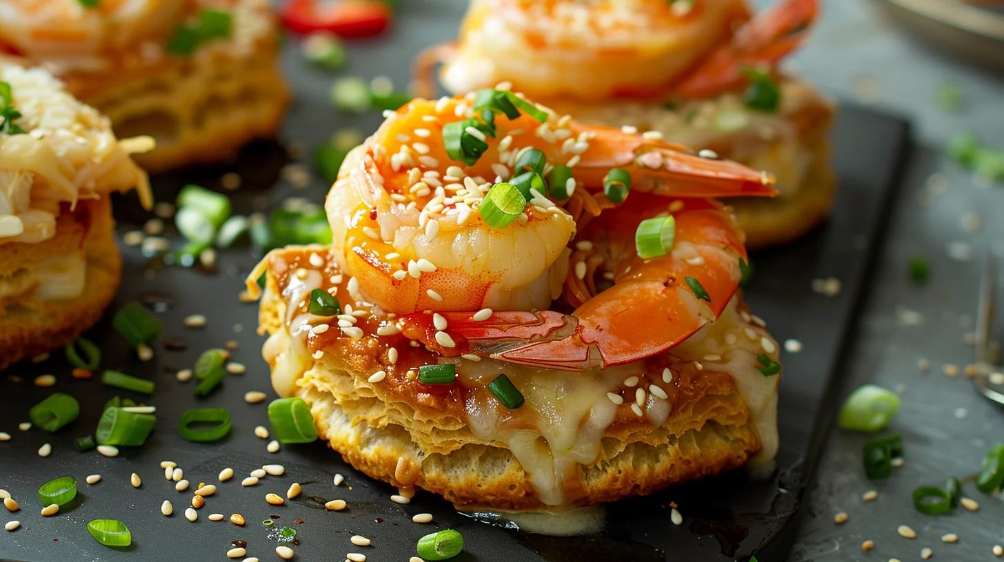 Shrimp and Crab Crunchwrap Biscuit Bomb Melts