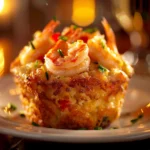 Shrimp and Crab Mac Bomb Muffin Bake With Crispy Top
