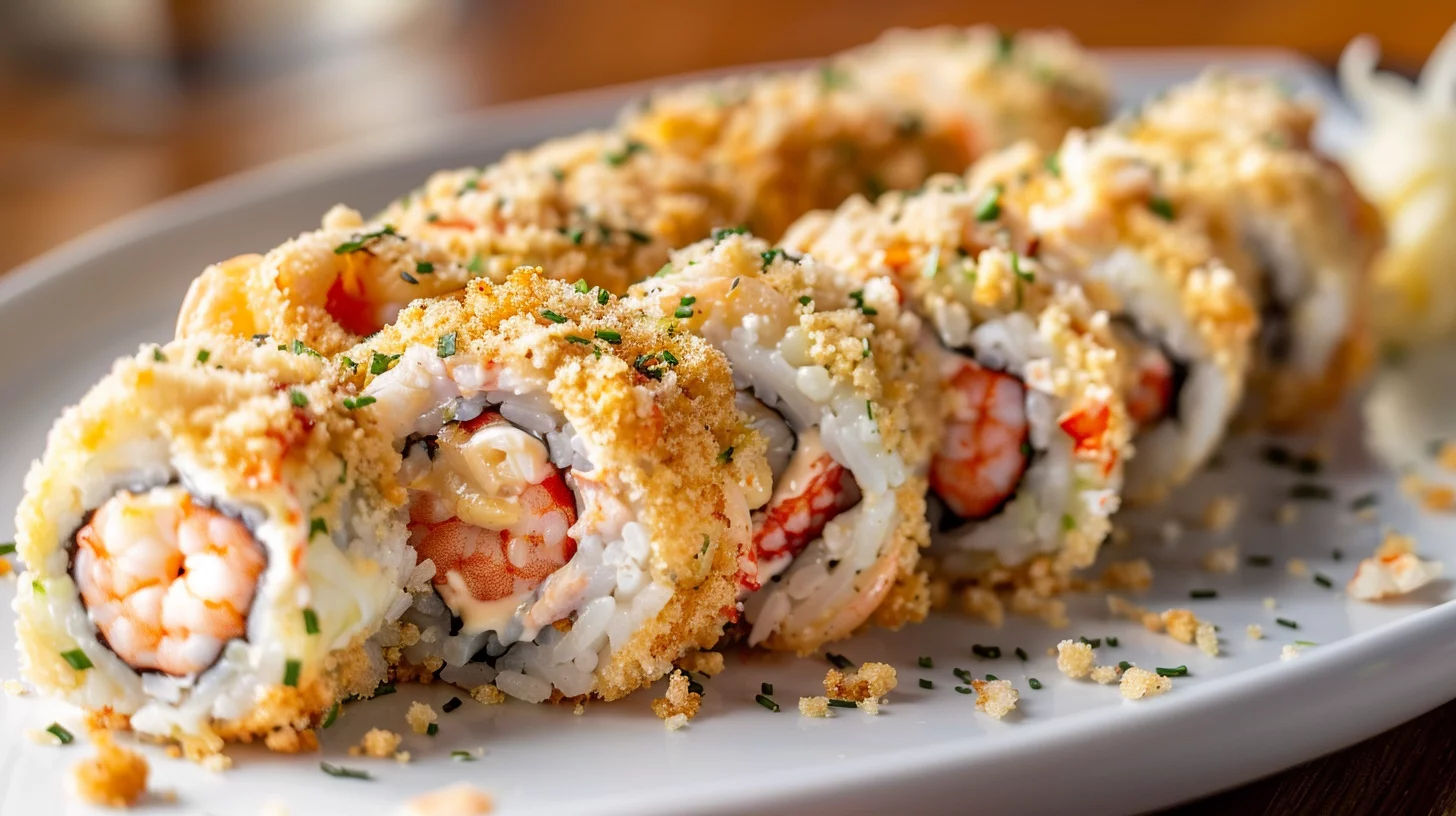 Shrimp and Crab Mac Bomb Rolls