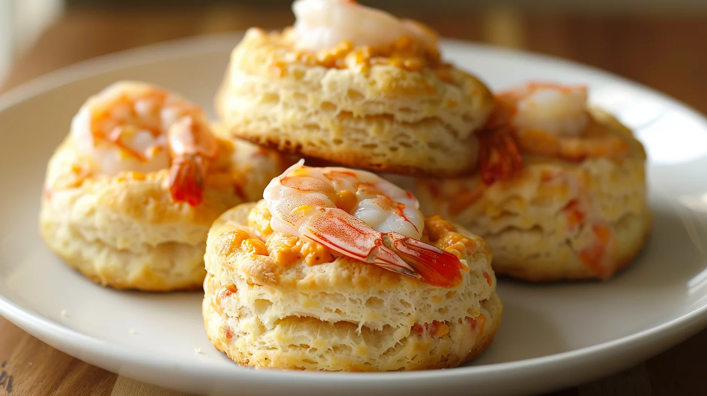 Shrimp and Pimento Cheese Stuffed Biscuit Bombs