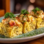 Shrimp Crab Spaghetti Squares