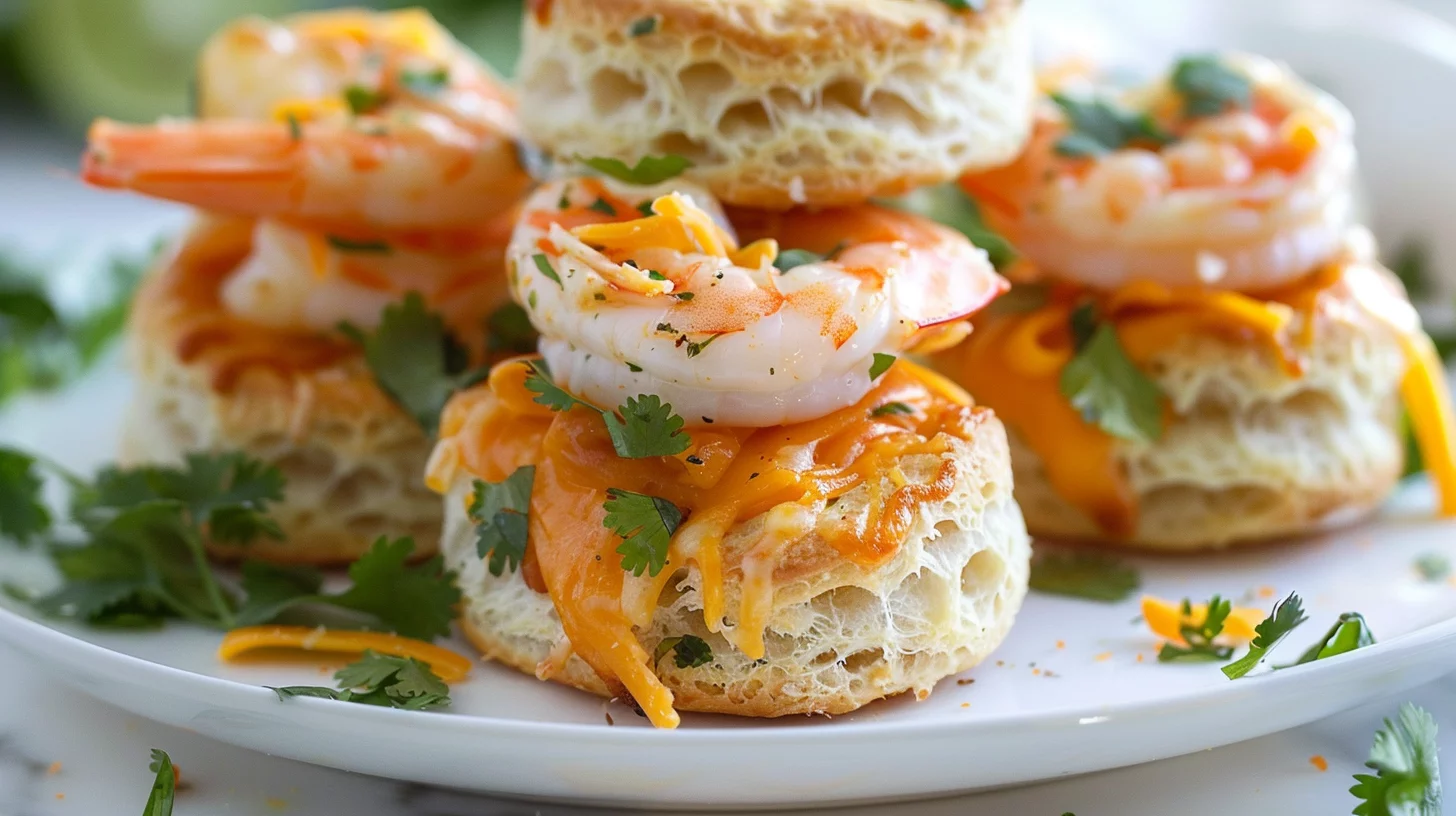 Shrimp Nacho Bomb-stuffed Garlic Biscuits