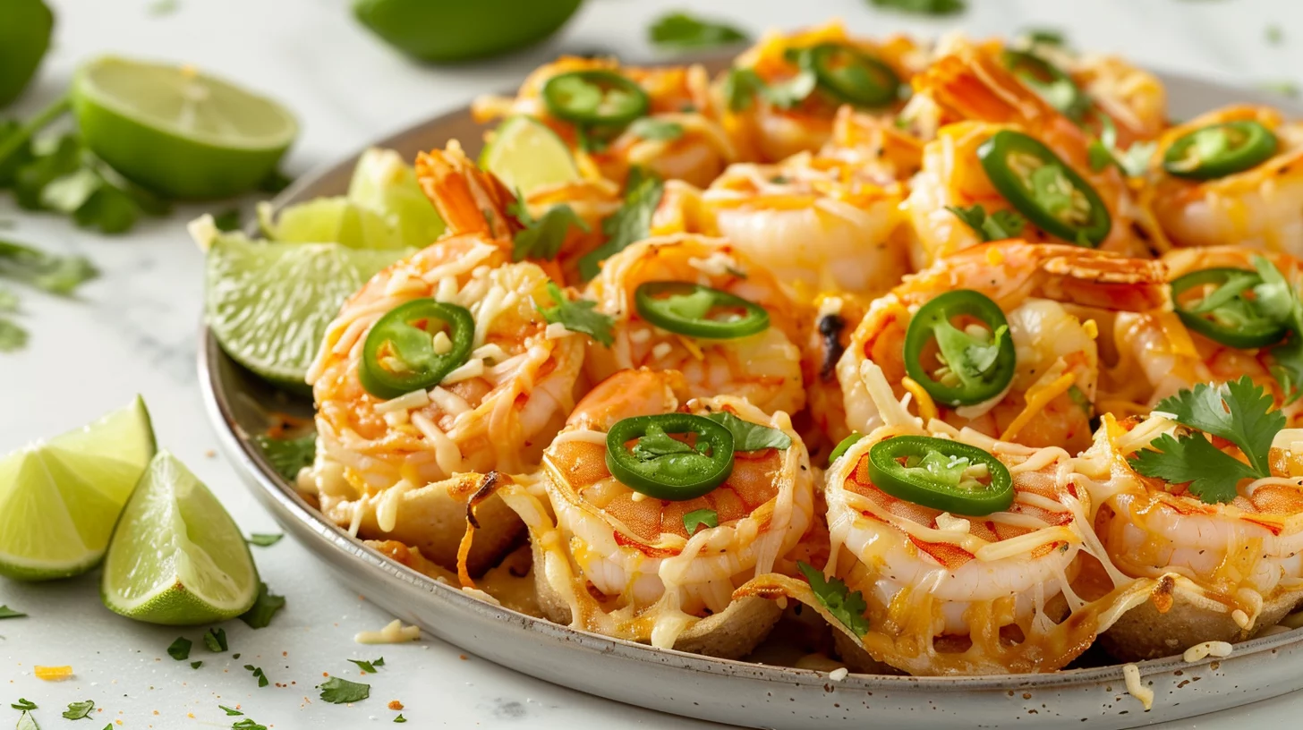 Shrimp Nacho Garlic Bread Swirl Bombs