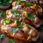 Shrimp Nacho Pretzel Bomb Dogs