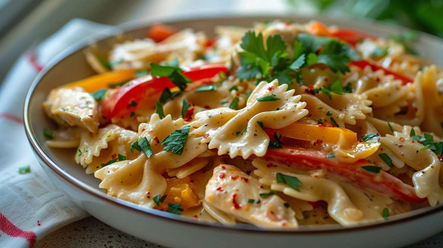 Spicy Cajun Bowtie Pasta