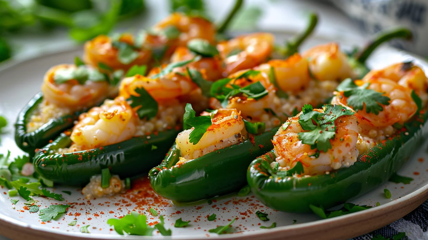 Spicy Shrimp and Grits Stuffed Jalapeño Poppers