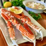 Steamed King Crab Legs In Garlic Lemon Butter