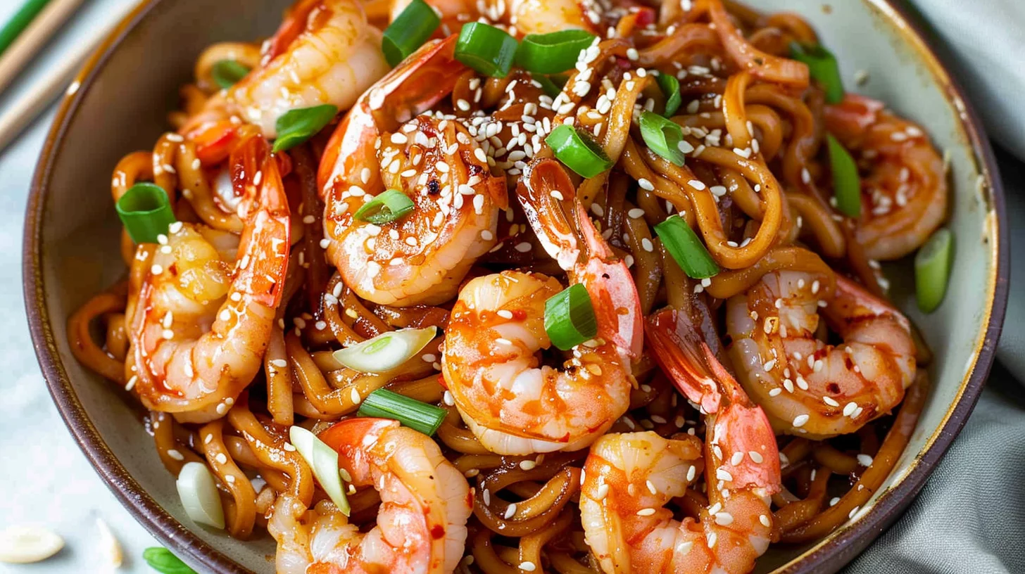 15-min Chili Garlic Shrimp Noodles