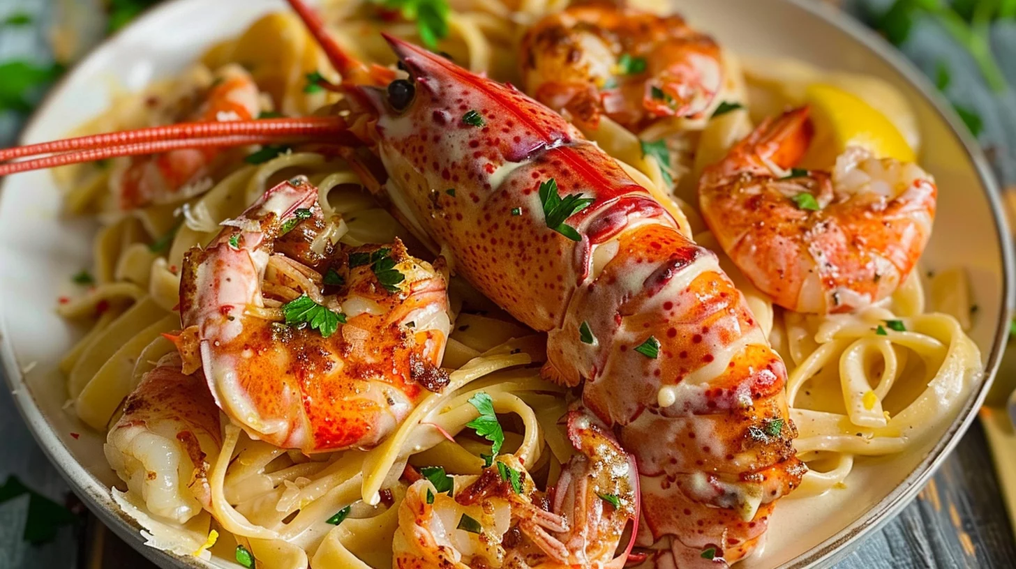 Cajun Shrimp and Lobster Pasta