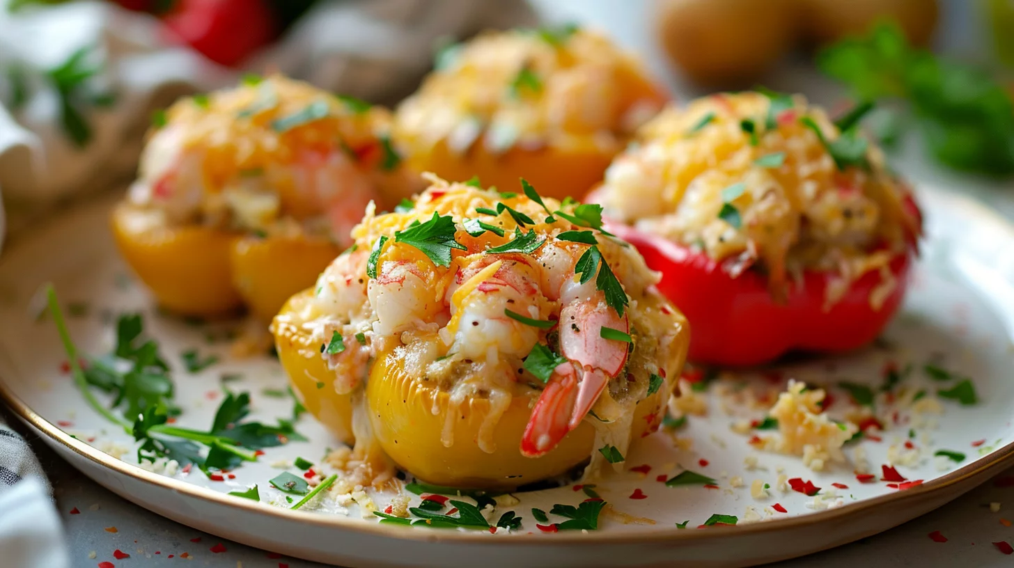 Crab and Shrimp Stuffed Peppers