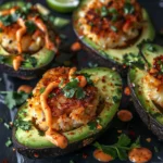 Crab Cake Stuffed Avocado Boats With Sriracha Mayo