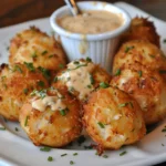 Crab-stuffed Hush Puppies With Remoulade Dipping Sauce