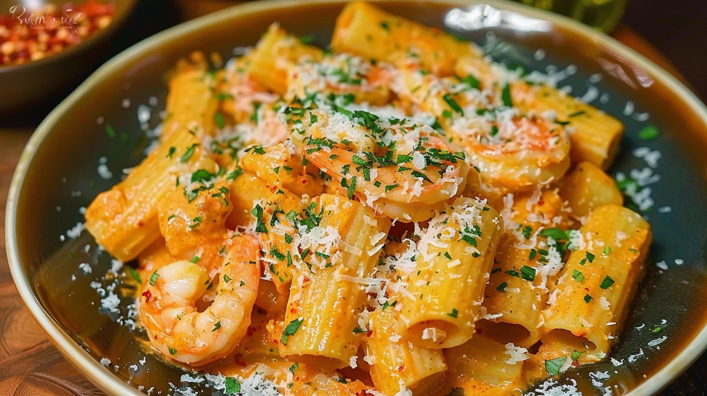 Creamy Gochujang Pasta With Shrimp