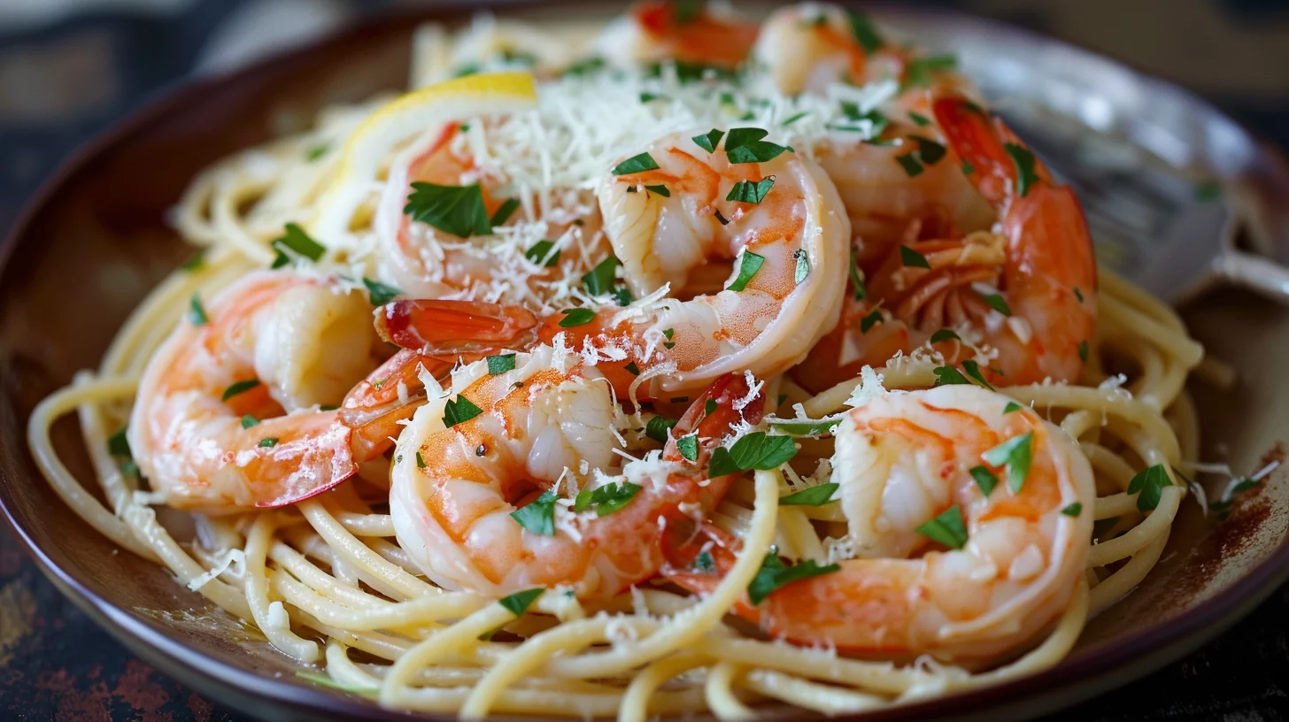 Easy Garlic Shrimp Pasta
