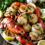 Garlic Butter Lobster and Scallops