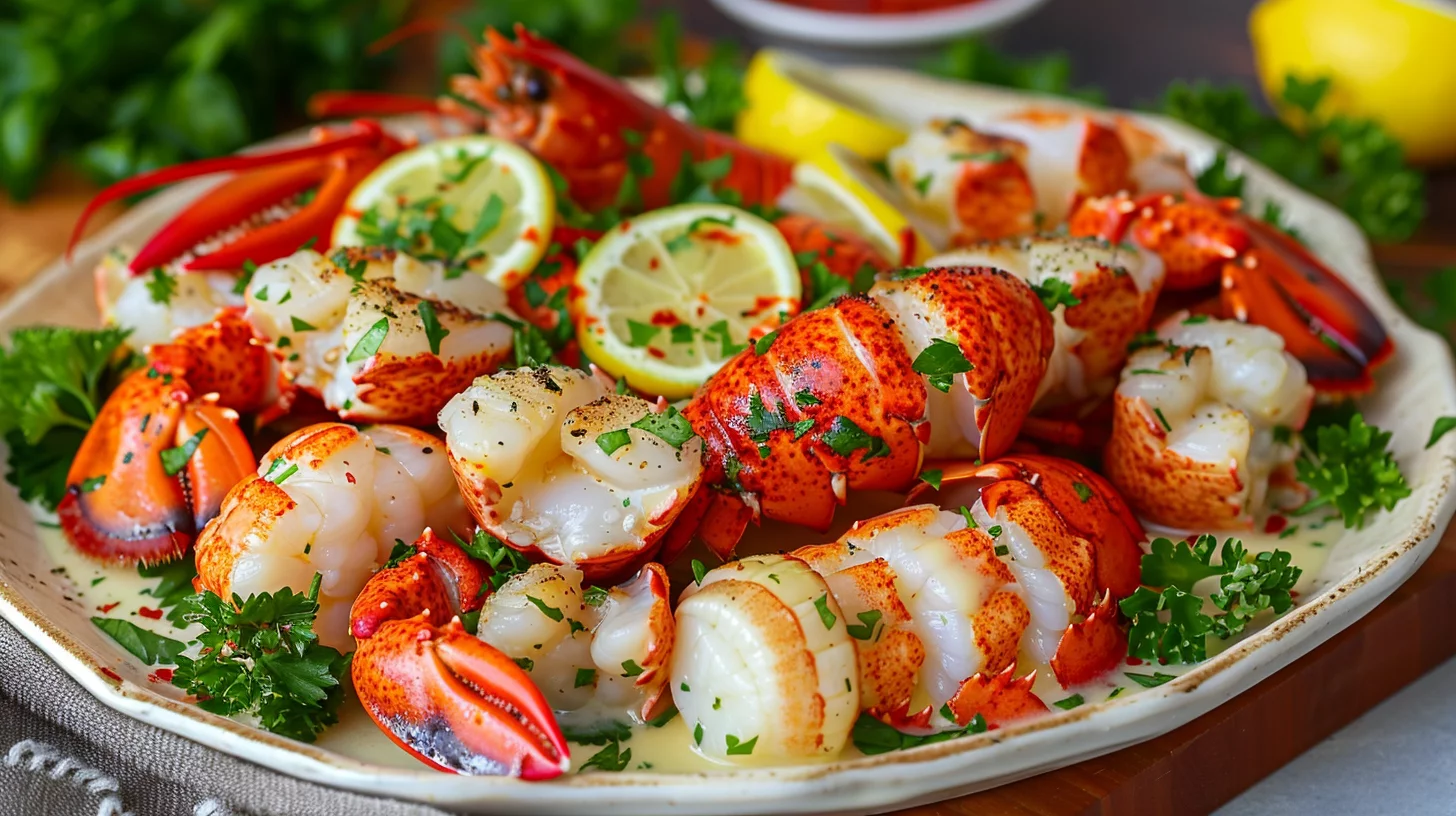 Garlic Butter Lobster and Scallops
